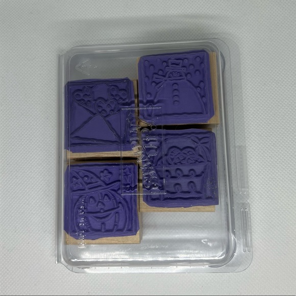 VTG Stampin Up! Festive Four Holiday Stamp Set - Picture 4 of 5